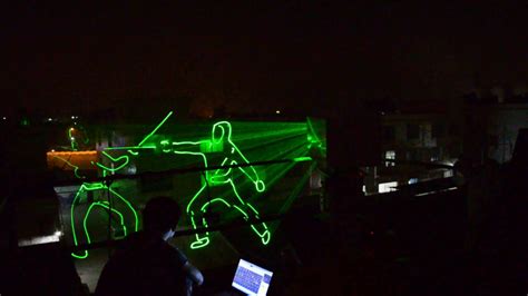 5Watt Green laser light outdoor animation laser show projector with quickshow software - YouTube