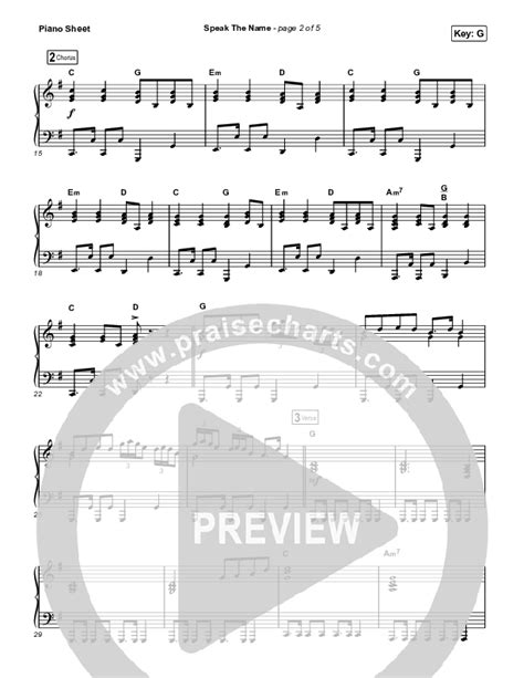 Speak The Name Sheet Music PDF (Church Of The City / Ileia Sheraé ...