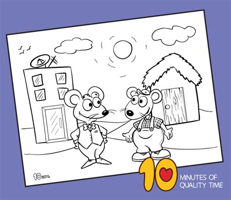 Town Mouse Country Mouse Coloring Pages