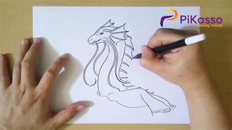 How to Draw a Water Dragon step by step - YouTube