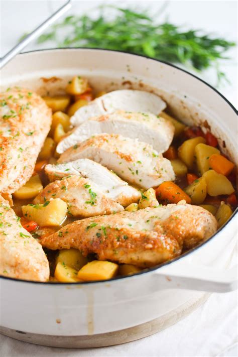 Dutch Oven Chicken Breast (with Vegetables and Potatoes)