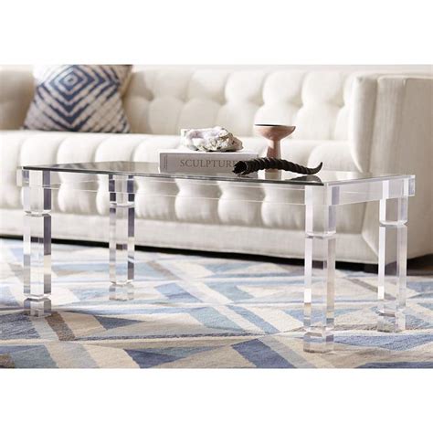 Marley 42" Wide Clear Acrylic Rectangular Coffee Table - #22V60 | Lamps Plus