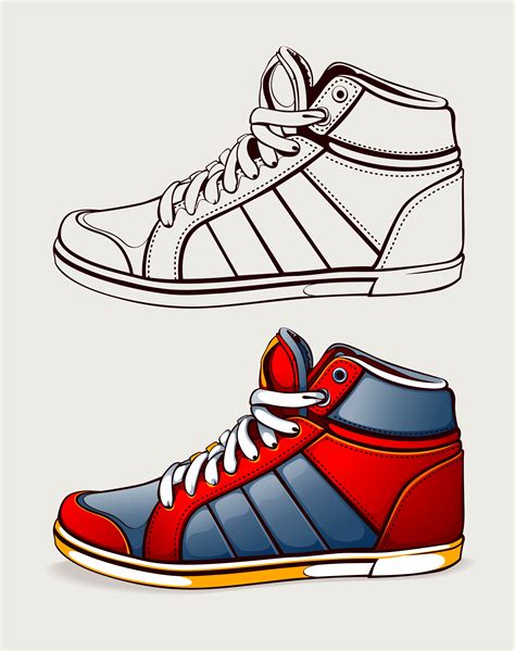 Vector shoes sneakers 376496 Vector Art at Vecteezy