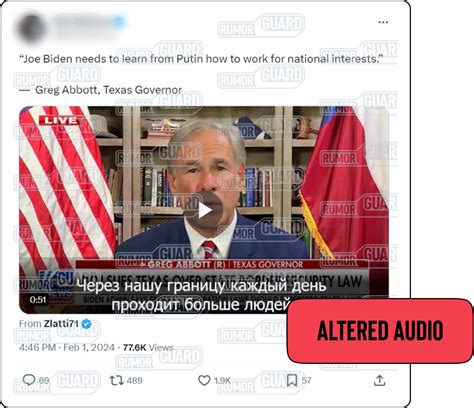 AI voice clone depicts Texas Gov. Greg Abbott praising Putin