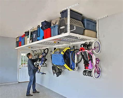 Amazon.com: storage racks for garage | Overhead garage storage, Garage storage shelves, Garage ...