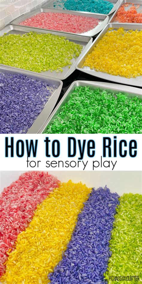 How to Dye Rice for Sensory Play