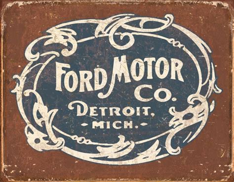 Ford Historic Logo 1903 - Metallskilt - RETRONORGE.NO