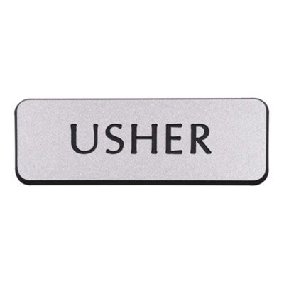 Usher Badge, Magnetic, Silver - Christianbook.com