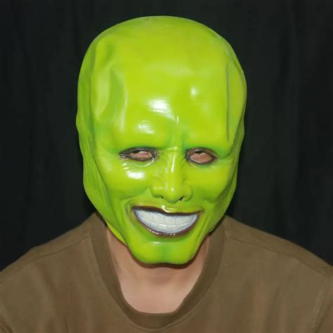 The Jim Carrey Movies Mask Cosplay Green Mask Costume Adult Fancy Dress ...