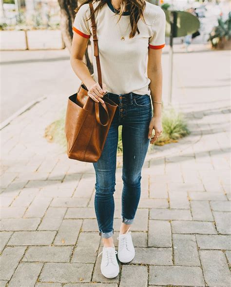 The Best White Leather Sneakers | LivvyLand | Casual work outfits ...