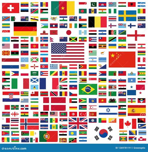 All National Flags of the World Stock Vector - Illustration of detailed ...