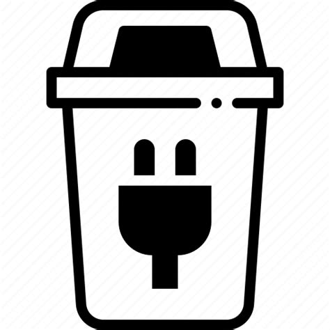 Electronic, e, waste, recycle, bin, separation, trash icon - Download ...