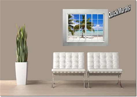 Palm Beach Window Peel and Stick 1-piece Wall Mural