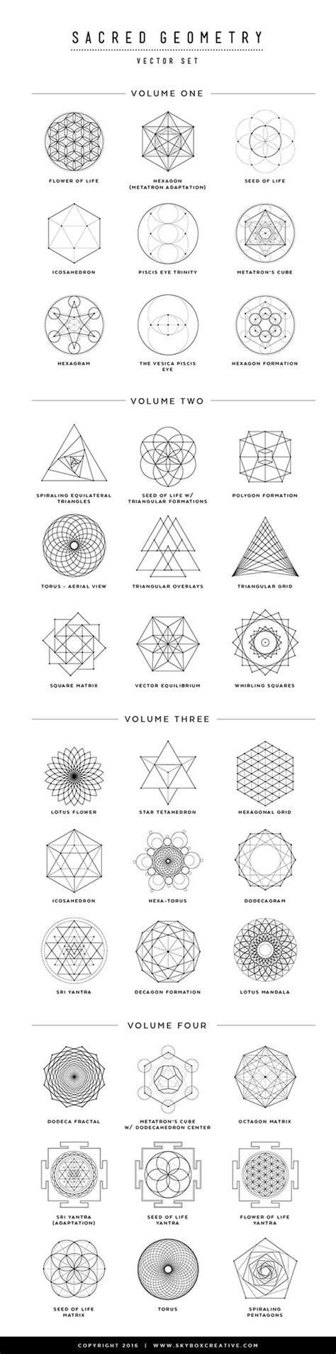 36 Sacred Geometry Vectors And Their Meanings - Bored Art