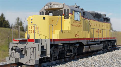 Diesel Train Locomotive EMD GP20 Textured 3D model | CGTrader