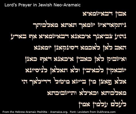 Lord Prayer in Aramaic images