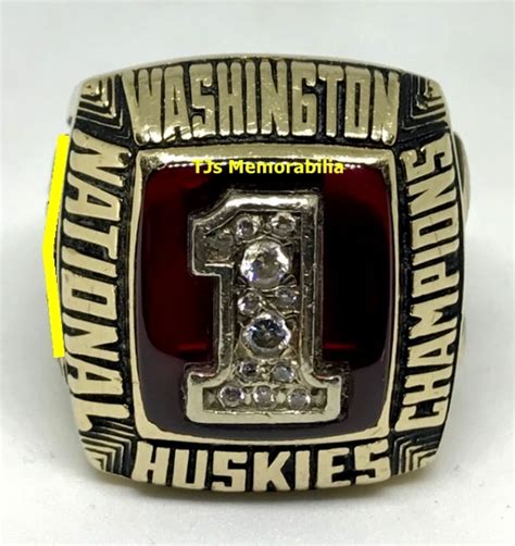 1991 WASHINGTON HUSKIES FOOTBALL NATIONAL CHAMPIONSHIP RING - Buy and ...