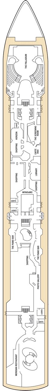 Arcadia Deck plan & cabin plan