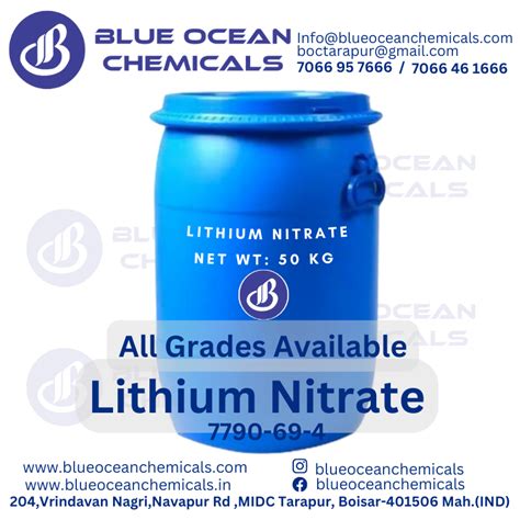 Lithium Nitrate, Grade : Extra Pure at best price in Mumbai Maharashtra ...