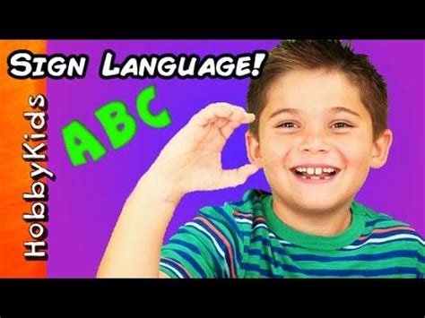 Sign Language ABC Alphabet! Family Fun EASY Learning ASL HobbyKidsTV ...