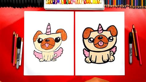 How To Draw A Pugicorn Unipug Unicorn Pug - Art For Kids Hub