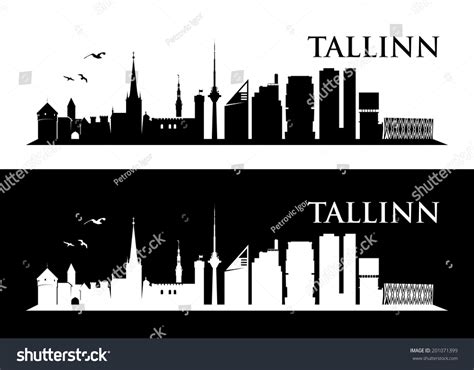 Tallinn Skyline Vector Illustration Stock Vector 201071399 - Shutterstock