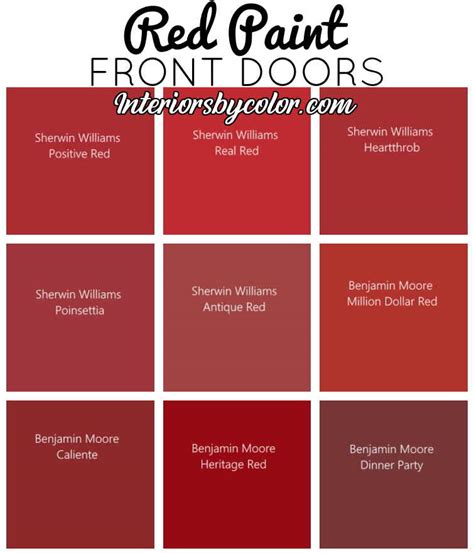 Red Front Doors on Houses - Interiors By Color