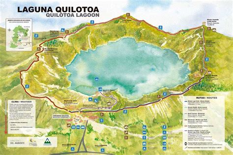 Tourist Map of the Quilotoa lagoon - PlanetAndes