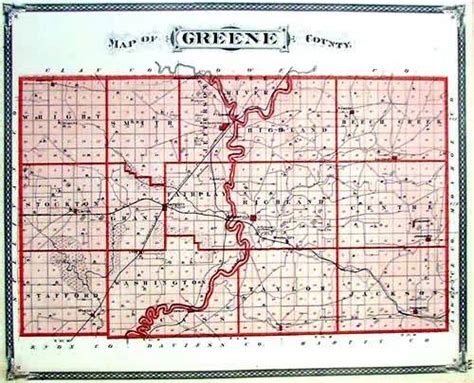 Map of Greene County, Indiana - Art Source International