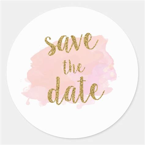 Watercolour Save the Date Wedding Stickers | Zazzle | Wedding stickers, Save the date, Wedding ...