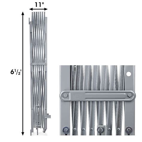 Folding Security Gate - 10-12' x 6' H-2829 - Uline | Gate, Fold, Galvanized steel