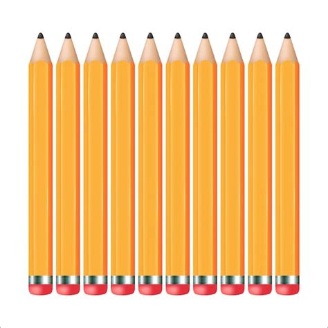 Premium Vector | 10 Pencils