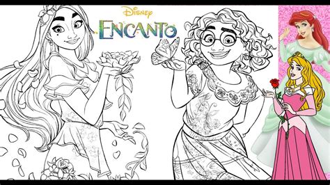 Disney PRINCESS MAKEOVER Coloring Page ENCANTO Mirabel & Isabela AS ...