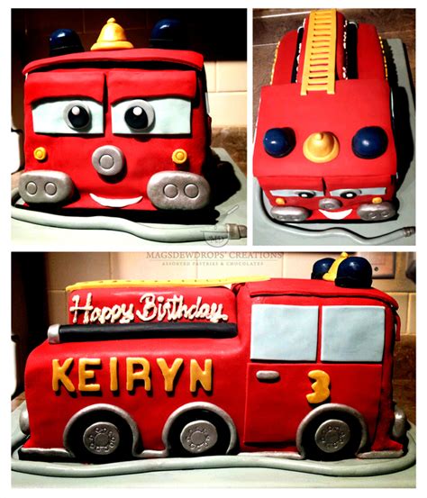 Fire Truck Theme Cake - CakeCentral.com