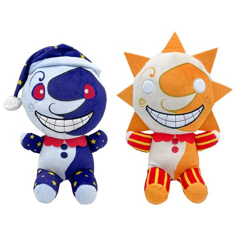 Buy 2Pcs 25cm/9.8in Sundrop FNAF Plush,Sundrop Moondrop Plush,Sundrop FNAF Clown Figure Cartoon ...