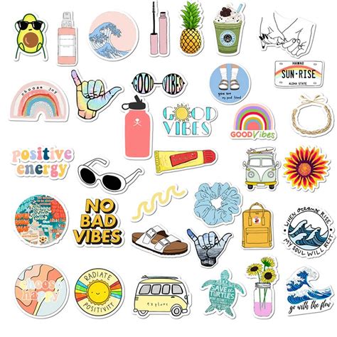 35Pcs/lot Simple Girl Cute Cartoon Vsco Sticker Pack DIY for Laptop ...