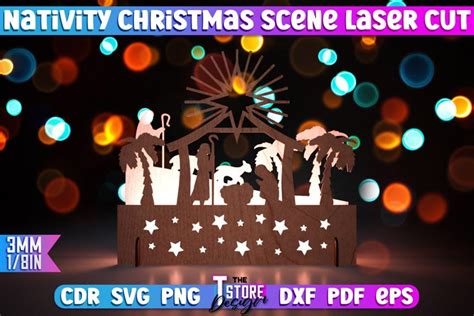 Nativity Christmas Scene Laser Cut SVG |Nativity (2704934)