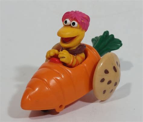 1987-1988 Orange Fraggle Rock 'Gobo' Carrot Shaped Toy Car Vehicle McDonald's Happy Meal Toy ...