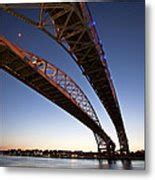 Night Photo Blue Water Bridge Photograph by Mark Duffy - Fine Art America