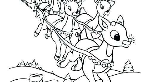 Santa And Reindeer Coloring Pages Printable at GetColorings.com | Free ...