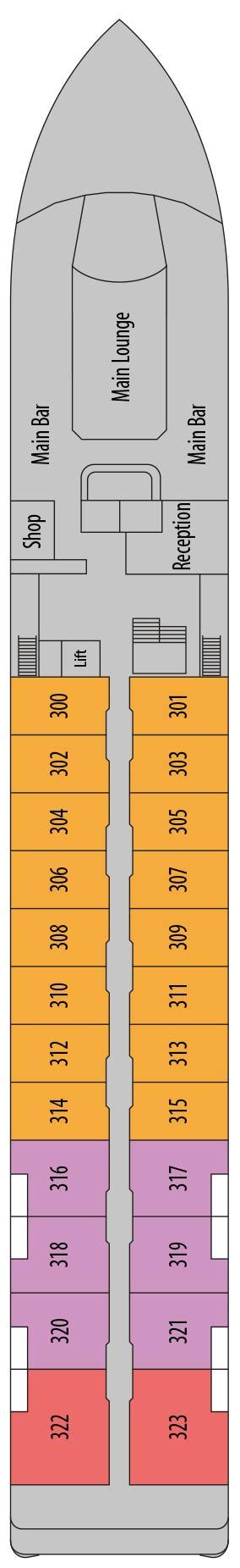 MS Douro Elegance Deck Plans