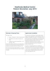 Practice Leaflet> - Frome Valley Medical Centre