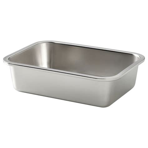 IKEA 365+ Food container, rectangular/stainless steel, 1.0 l (34 oz ...