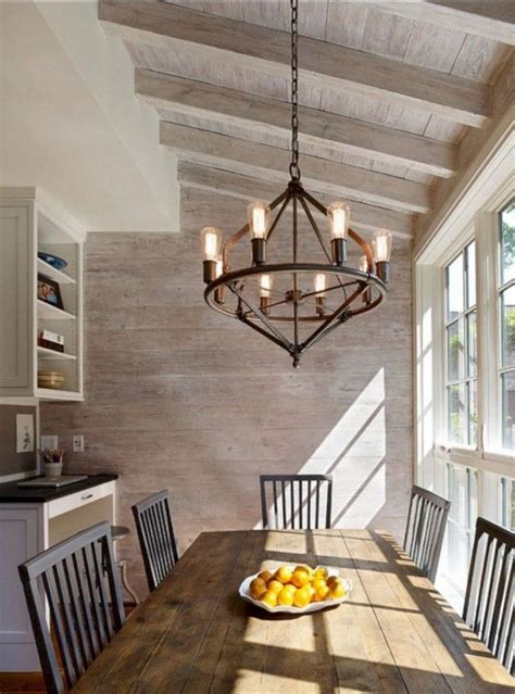 30+ Awesome Dining Room Lighting Ideas for Big Family | Rustic dining ...