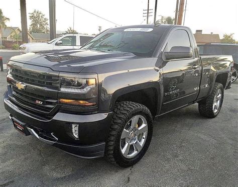 2016 z71 on mud terrain tires looking sick!! | Chevy trucks silverado, Single cab trucks, Custom ...