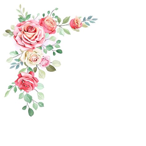 Premium Vector | Beautiful bouquet floral template