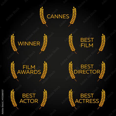 Cannes Festival set. Laurel. Winner, Best film, director, actor ...