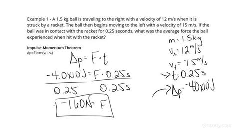 How to Use the Impulse-Momentum Theorem to Calculate the Average Force | Physics | Study.com