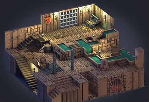 Dungeon assets kit - Voxelmade