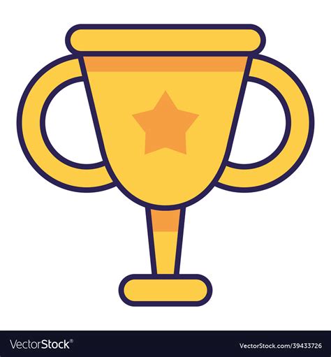 Golden trophy cup Royalty Free Vector Image - VectorStock